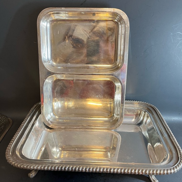 Antique silver plated serving dish - Picture 2 of 7